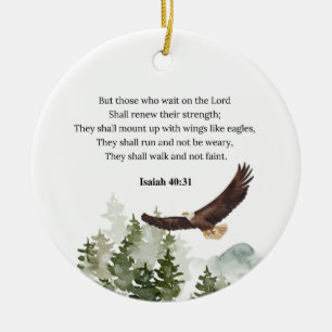 Décoration En Céramique Esaïe 40:31 Monter avec des ailes comme des aigles