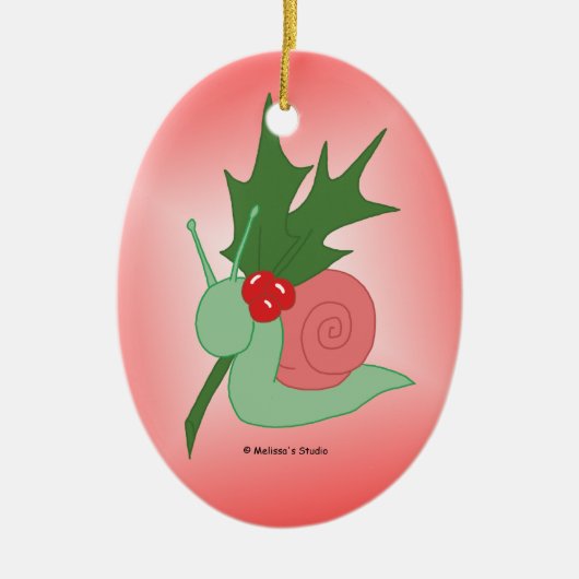 Décoration En Céramique Escargot de houx (Devant)