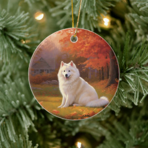Décoration En Céramique Eskimo Américain inspiré par la chute des feuilles