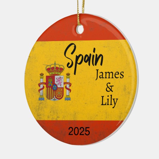 Décoration En Céramique Espagne Drapeau Ornement, Personnalisé Espagne (Gauche)