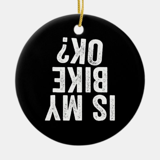 Décoration En Céramique Est Mon Vélo Ok Amusant Moto Dirt Vélo (Devant)