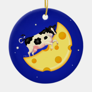 Décoration En Céramique Et la vache s'est jetée au-dessus de l'éponge de l