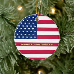Décoration En Céramique États-Unis Drapeau Étoiles rayures Amérique Patrio
