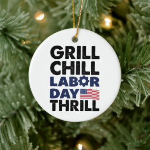 Décoration En Céramique Etats-Unis Grill Chill Fête du Travail Thrill BBQ