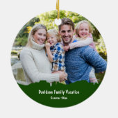 Décoration En Céramique Été Lake Paddles Texte + Photo Vert Noël (Dos)