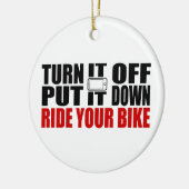 Décoration En Céramique Éteins-Le, Pose-Le, Ride Ton Vélo (Gauche)