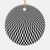 Décoration En Céramique Eternal Elegance : À damiers Sphère (Devant)