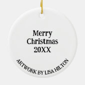 Décoration En Céramique Éternité bleue | Noël d'art Abstrait (Dos)