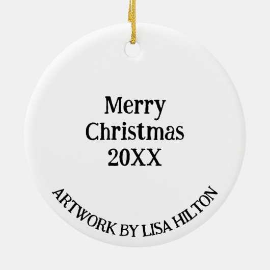 Décoration En Céramique Éternité bleue | Noël d'art Abstrait (Dos)