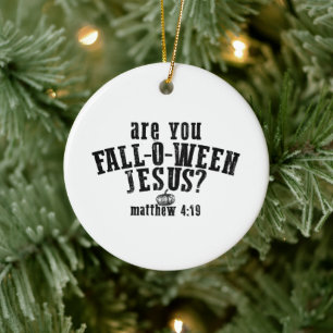 Décoration En Céramique Êtes-vous Fall-O-Ween Jésus-Christ Noël Halloween