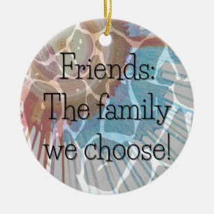 Décoration En Céramique Étiquette cadeau/ornement de famille choisie