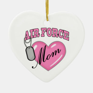 Décoration En Céramique Étiquette de chien du coeur N de maman de l'Armé