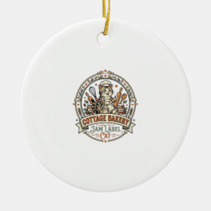 Décoration En Céramique Étiquette de confiture de la boulangerie de campag