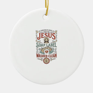 Décoration En Céramique Étiquette de savon Jésus Lavé Propre Savon Jésus L