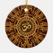 Décoration En Céramique Étoile Brown d'or d'Aum (Devant)