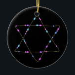 Décoration En Céramique Étoile de David Chanukah<br><div class="desc">Pensez aux thèmes ! Jouez avec des couleurs arrière - plans, ajoutez ou supprimez du texte, et (pour un peu plus de frais ajoutés ici, mais peut être supprimé) customisez le dos avec des images, la couleur, votre logo / informations commerciales, etc. ! Ils sont également parfaits pour les cadeaux...</div>