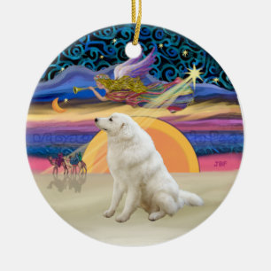 Décoration En Céramique Étoile de Noël - Kuvasz #2