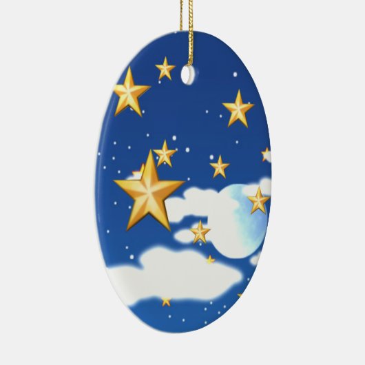 Décoration En Céramique Etoiles d'or- (Droite)