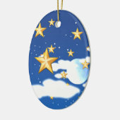 Décoration En Céramique Etoiles d'or- (Gauche)