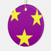 Décoration En Céramique étoiles jaunes sur violet (Gauche)