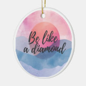 Décoration En Céramique Être comme un message de motivation diamant (Gauche)