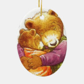 Décoration En Céramique Étreinte de maman ours (Dos)