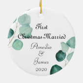 Décoration En Céramique Eucalyptus marié pour Noël (Dos)