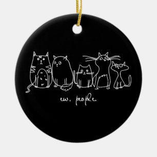 Décoration En Céramique Ew, Les Gens Drôle Amoureux de les chats Meowy
