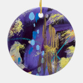 Décoration En Céramique Exciting blue, purple, and gold abstract art (Dos)