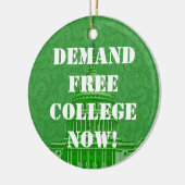 Décoration En Céramique Exiger une université libre maintenant (Gauche)