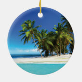 Décoration En Céramique Exotic beach throw pillow (Dos)