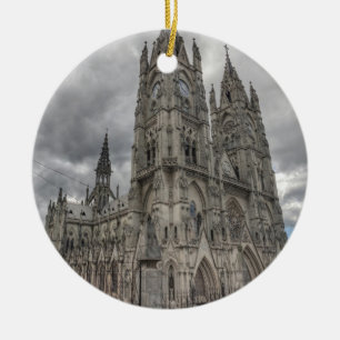 Décoration En Céramique Extérieur de la Basilique à Quito, Équateur