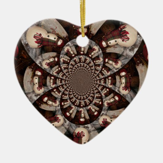 Décoration En Céramique Extraordinaire Snowman (Devant)