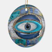 Décoration En Céramique Eye Amulet Agate and gold (Gauche)