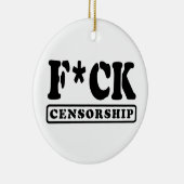DÉCORATION EN CÉRAMIQUE F*CK CENSORSHIP (Droite)