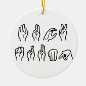 DÉCORATION EN CÉRAMIQUE F TRUMP (LANGUE DU SIGNE) (Devant)