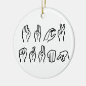 DÉCORATION EN CÉRAMIQUE F TRUMP (LANGUE DU SIGNE) (Gauche)