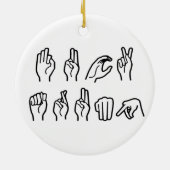 DÉCORATION EN CÉRAMIQUE F TRUMP (LANGUE DU SIGNE) (Dos)