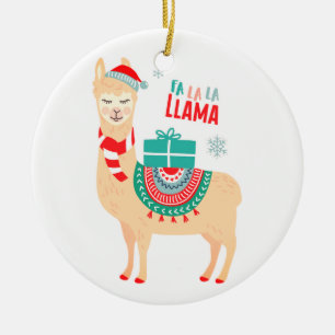 Décoration En Céramique Fa La Llama   Noël