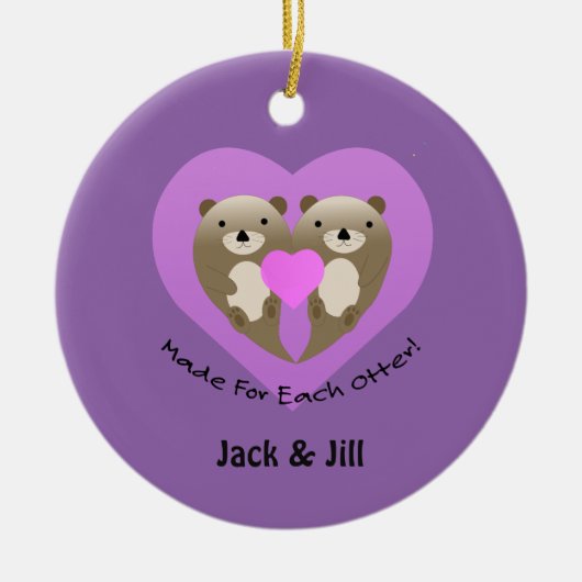 Décoration En Céramique Fabriqué pour chaque Otter (Devant)