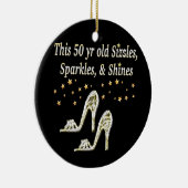 DÉCORATION EN CÉRAMIQUE FABULEUSE 50E CHAUSSÉE D'ARGENT QUEEN (Droite)