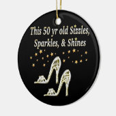 DÉCORATION EN CÉRAMIQUE FABULEUSE 50E CHAUSSÉE D'ARGENT QUEEN (Gauche)