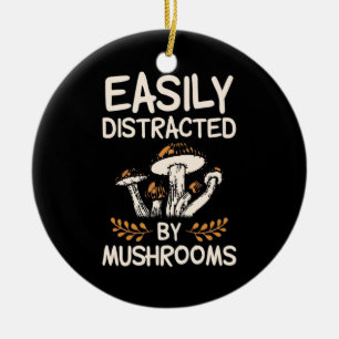 Décoration En Céramique Facilement Distrait Par Les Champignons