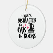 Décoration En Céramique Facilement distrait par les chats et les livres -  (Gauche)