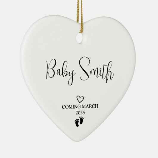 Décoration En Céramique Faire-part de grossesse 2025 (Droite)