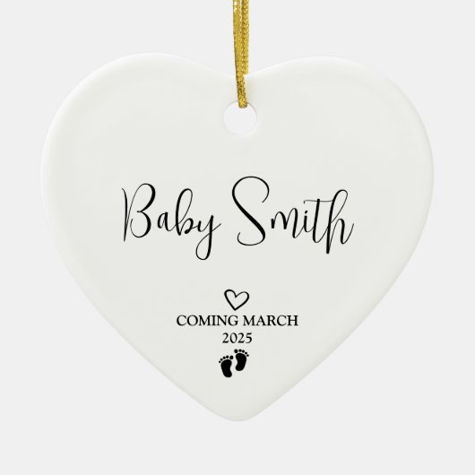 Décoration En Céramique Faire-part de grossesse 2025 (Devant)