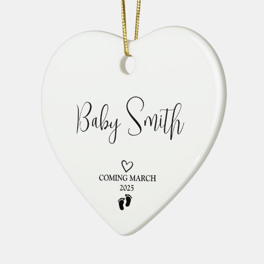 Décoration En Céramique Faire-part de grossesse 2025 (Gauche)