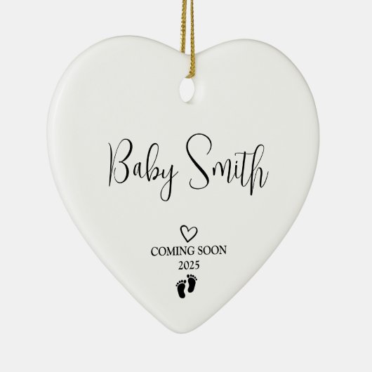 Décoration En Céramique Faire-part de grossesse 2025 (Droite)