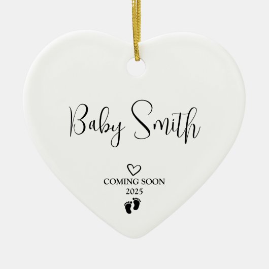 Décoration En Céramique Faire-part de grossesse 2025 (Devant)