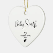 Décoration En Céramique Faire-part de grossesse 2025 (Gauche)